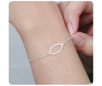 CZ Setting Round Shape Silver Bracelet BRS-440